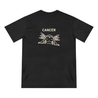 Zodiac Wheel T-Shirt With Cancer Sign on Back - 100% Organic Cotton