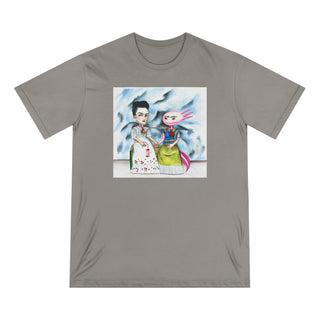 OurAXO X Artist hand drawn by our in-house artist inspired by Frida Kahlo with Axolotl - 100% organic t-shirt.