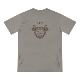 Zodiac Wheel T-Shirt With Leo Sign on Back - 100% Organic Cotton