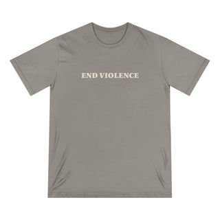 "END VIOLENCE" T-SHIRT: 100% CERTIFIED ORGANIC COTTON