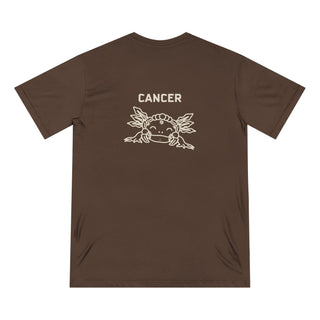 Zodiac Wheel T-Shirt With Cancer Sign on Back - 100% Organic Cotton