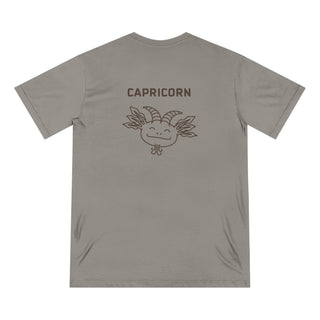 Zodiac Wheel T-Shirt With Capricon Sign on Back - 100% Organic Cotton