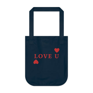 Organic Canvas Tote Bag - Love U Design