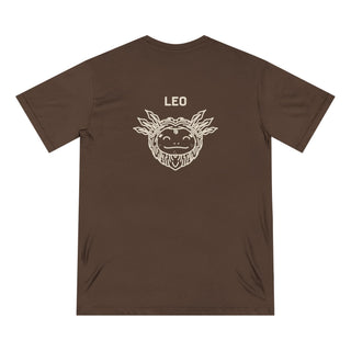 Zodiac Wheel T-Shirt With Leo Sign on Back - 100% Organic Cotton