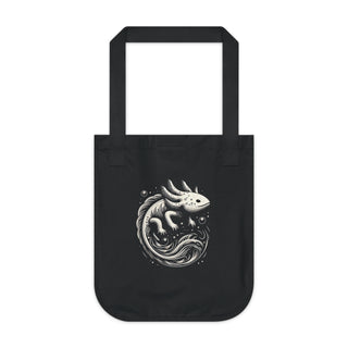 "AXOLOTL MYSTIC" TOTE BAG - 100% CERTIFIED ORGANIC COTTON