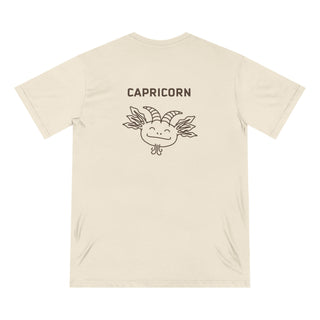 Zodiac Wheel T-Shirt With Capricon Sign on Back - 100% Organic Cotton