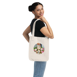 OurAXO X Artist hand drawn by our in-house artist inspired by Frida Kahlo with two Axolotl Tote Bag