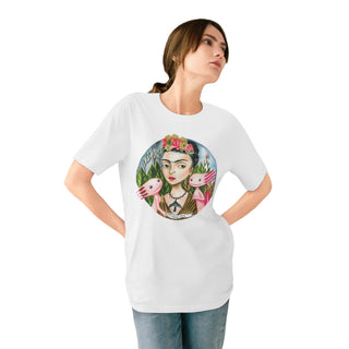 ourAXO X Artist hand drawn by our in-house artist inspired by Frida Kahlo - 100% organic t-shirt.