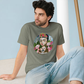 ourAXO X Artist hand drawn by our in-house artist inspired by Frida Kahlo - 100% organic t-shirt.