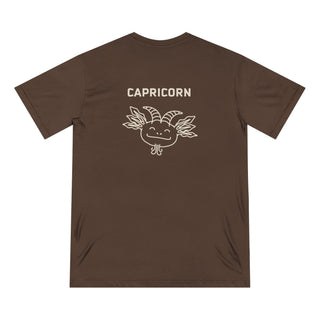 Zodiac Wheel T-Shirt With Capricon Sign on Back - 100% Organic Cotton
