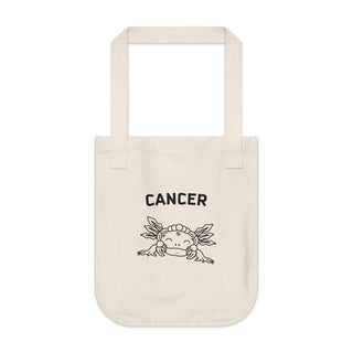 "CANCER SIGN" TOTE BAG FROM ZODIAC COLLECTION - 100% CERTIFIED ORGANIC COTTON CANVAS