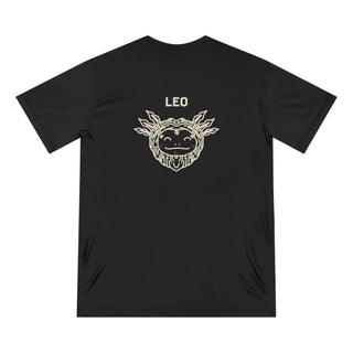 Zodiac Wheel T-Shirt With Leo Sign on Back - 100% Organic Cotton