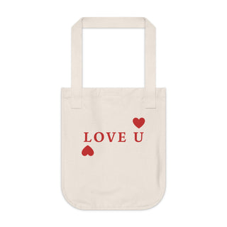 Organic Canvas Tote Bag - Love U Design
