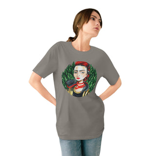 AXO X Artist hand drawn by our in-house artist inspired by Frida Kahlo - 100% organic t-shirt.