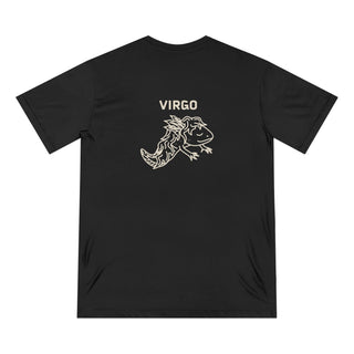 Zodiac Wheel T-Shirt With Virgo Sign on Back - 100% Organic Cotton