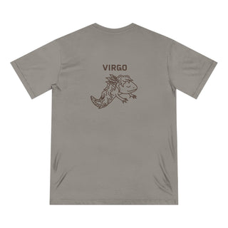 Zodiac Wheel T-Shirt With Virgo Sign on Back - 100% Organic Cotton
