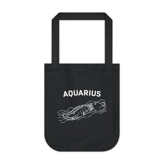 "ACQUARIUS SIGN" TOTE BAG FROM ZODIAC COLLECTION - 100% CERTIFIED ORGANIC COTTON CANVAS - ouraxo