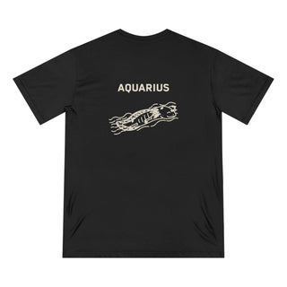 Aquarius Zodiac T Shirt |Organic Cotton | Sustainable Axolotl Apparel - ouraxo