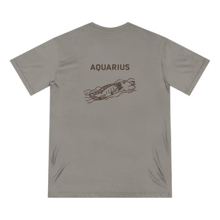 Aquarius Zodiac T Shirt |Organic Cotton | Sustainable Axolotl Apparel - ouraxo