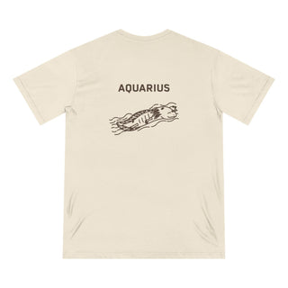 Aquarius Zodiac T Shirt |Organic Cotton | Sustainable Axolotl Apparel - ouraxo
