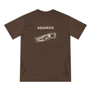 Aquarius Zodiac T Shirt |Organic Cotton | Sustainable Axolotl Apparel - ouraxo