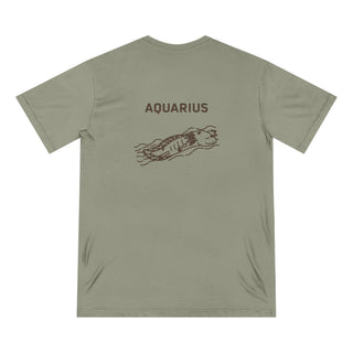 Aquarius Zodiac T Shirt |Organic Cotton | Sustainable Axolotl Apparel - ouraxo