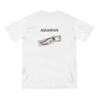 Aquarius Zodiac T Shirt |Organic Cotton | Sustainable Axolotl Apparel - ouraxo