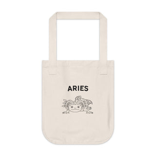 "ARIES SIGN" TOTE BAG FROM ZODIAC COLLECTION - 100% CERTIFIED ORGANIC COTTON - ouraxo