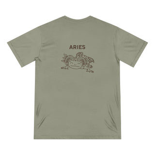 Aries Zodiac T Shirt | Organic Cotton | Sustainable Axolotl Apparel - ouraxo
