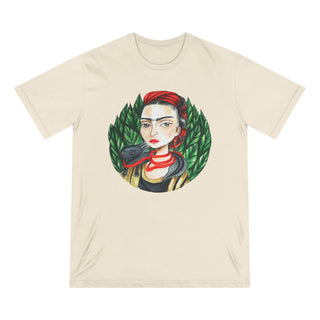 AXO X Artist hand drawn by our in - house artist inspired by Frida Kahlo - 100% organic t-shirt. - ouraxo