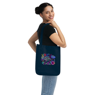 "AXOLOTL BLUE" TOTE BAG - 100% CERTIFIED ORGANIC COTTON - ouraxo