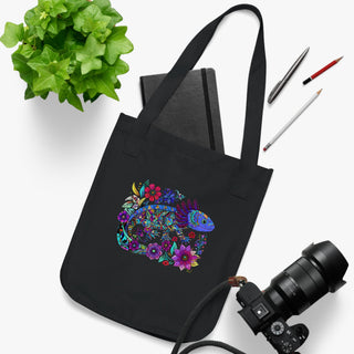 "AXOLOTL BLUE" TOTE BAG - 100% CERTIFIED ORGANIC COTTON - ouraxo