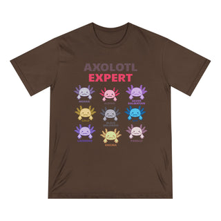 AXOLOTL "EXPERT" T SHIRT 100% ORGANIC COTTON - ouraxo