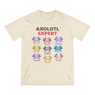 AXOLOTL "EXPERT" T SHIRT 100% ORGANIC COTTON - ouraxo