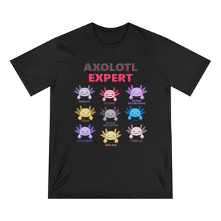 AXOLOTL "EXPERT" T SHIRT 100% ORGANIC COTTON - ouraxo
