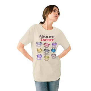 AXOLOTL "EXPERT" T SHIRT 100% ORGANIC COTTON - ouraxo