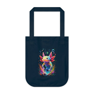 'AXOLOTL HAPPY TIMES" TOTE BAG - 100% CERTIFIED ORGANIC COTTON - ouraxo