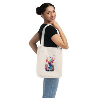 'AXOLOTL HAPPY TIMES" TOTE BAG - 100% CERTIFIED ORGANIC COTTON - ouraxo