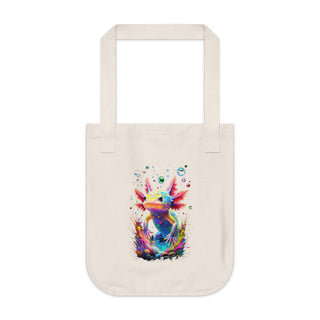 'AXOLOTL HAPPY TIMES" TOTE BAG - 100% CERTIFIED ORGANIC COTTON - ouraxo