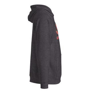 ourAXO axolotl hoodie fleece in dark grey, different side angle