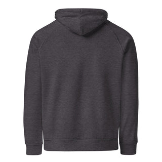 ourAXO axolotl hoodie fleece in dark grey, back view