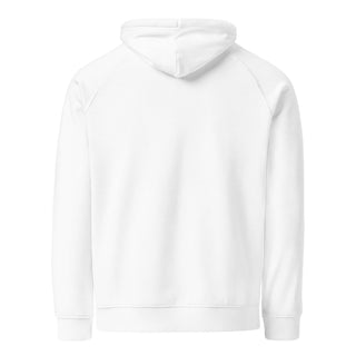 ourAXO axolotl hoodie fleece in white, back view