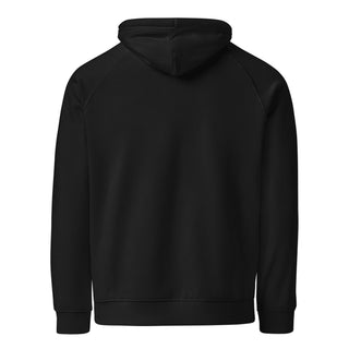 ourAXO axolotl hoodie fleece in black, back view