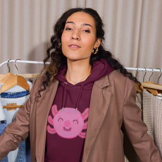 AXOLOTL KAWAII HOODIE ORGANIC COTTON - ouraxo