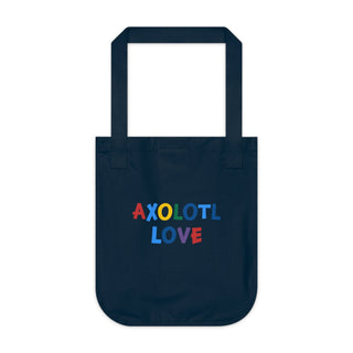 'AXOLOTL LOVE" BAG - 100% ORGANIC COTTON - ouraxo