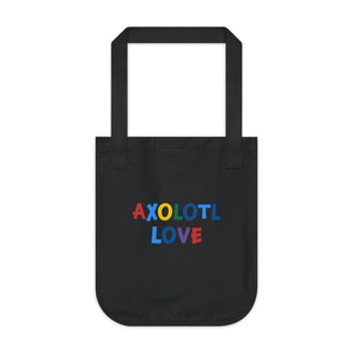 'AXOLOTL LOVE" BAG - 100% ORGANIC COTTON - ouraxo