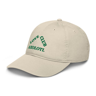 "AXOLOTL LOVE CLUB" HAT ORGANIC COTTON - ouraxo