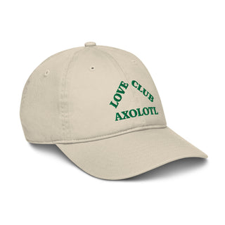 "AXOLOTL LOVE CLUB" HAT ORGANIC COTTON - ouraxo