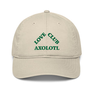 "AXOLOTL LOVE CLUB" HAT ORGANIC COTTON - ouraxo