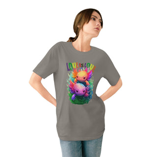AXOLOTL 'LOVE IS LOVE" T - SHIRT 100% ORGANIC COTTON - ouraxo